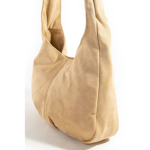 Faux Suede Studded Trim Hobo Bag - Picture 2 of 4